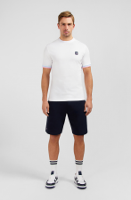 T shirt manches courtes blanc avec logo relief