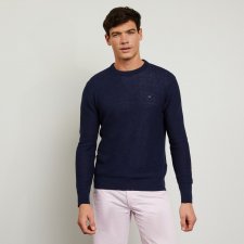 Pull d't marine col rond 