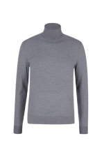 Pull col roul gris