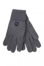 Gants uni gris en laine