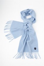 Echarpe en laine bleu