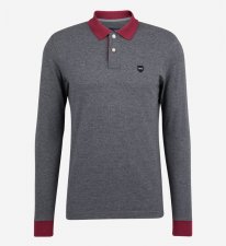 Polo gris col bordeaux