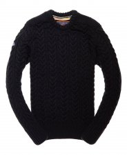 Pull torsade col rond