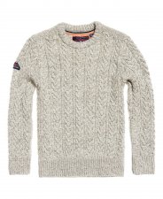 Pull beige col rond