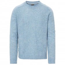 Pull col rond bleu