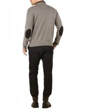 Pull col V coudi re gris