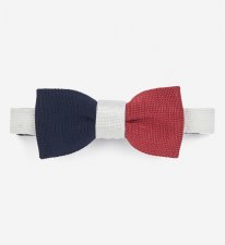 N ud papillon en maille de soie tricolore