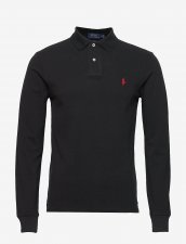 Polo noir logo rouge Regular