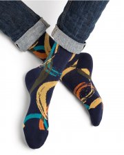 Chaussettes coton motif cercles