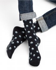 Chaussettes coton d  gypte motif pois d grad s