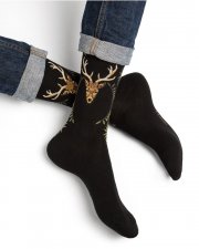 Chaussettes coton motif cerf