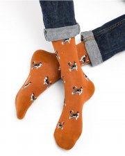 Chaussettes coton motif huskys