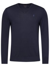 Pull marine col V Coton
