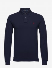 Polo marine logo rouge