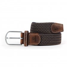 Ceinture tress e marron et beige