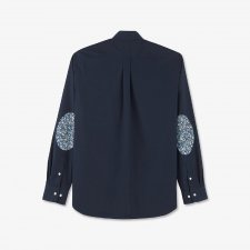 Chemise manches longues marine avec coudi res