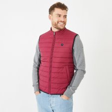 Doudoune sans manches en nylon  bordeaux