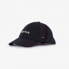 Casquette marine en laine m lang e avec broderie