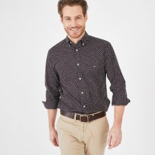 Chemise en popeline de coton motif n uds papillon