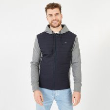 Sweatshirt slim fit marine bi mati re   capuche