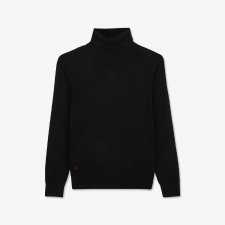 Pull marine   col roul  en laine premium