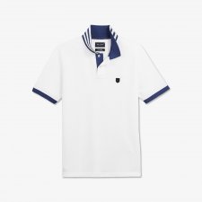 Polo blanc en coton Pima aux d tails contrast s