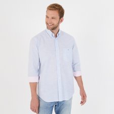 Chemise bleu fil   fil
