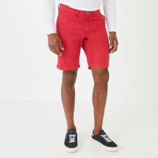 Bermuda chino uni rouge