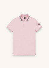 Polo en piqu  avec rayures sur le col