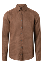 Chemise en lin Core  marron