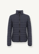 Doudoune d automne mate avec col matelass   marine