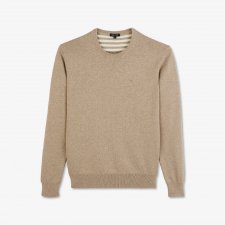 Pull en maille unie beige