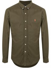 Chemise kaki logo orange