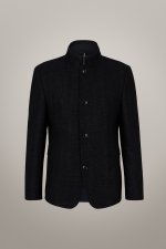Veste de costume   col montant Darijo  bleu fonc
