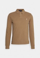 Polo manches longues beige fonc