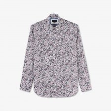 Chemise rose   motif fleuri