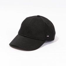 Casquette noire unie en coton