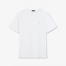 Tee shirt uni col rond blanc