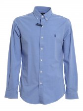 Chemise unie bleu