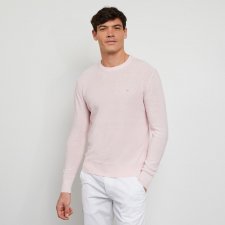 Pull rose clair en lin m lang