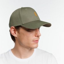 Cap Gabardine kaki logo orange