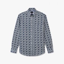 Chemise gris imprim  exclusif fleuri