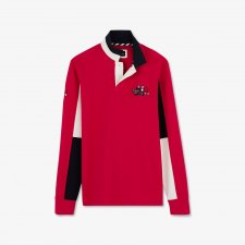 Polo rose fonc  colorblock   broderie n uds et 202