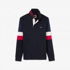 Maillot bleu fonc  colorblock   broderie 2023