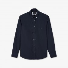 Chemise bleu fonc  droite unie