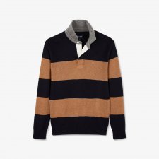Pull marron ray    col polo marron
