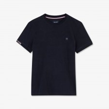 T shirt bleu marine manches courtes   inscription