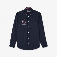 Chemise bleu fonc    broderie n 10