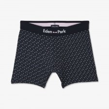 Boxer bleu marine imprim  exclusif fleuri