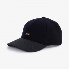 Casquette bleu fonc  bicolore feutr e